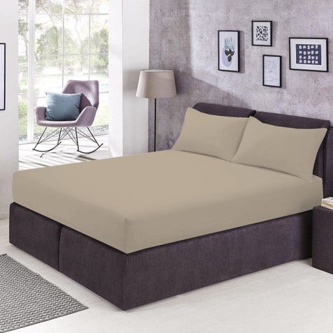 Luciano Cotton Tencel Fitted Sheet -Grey