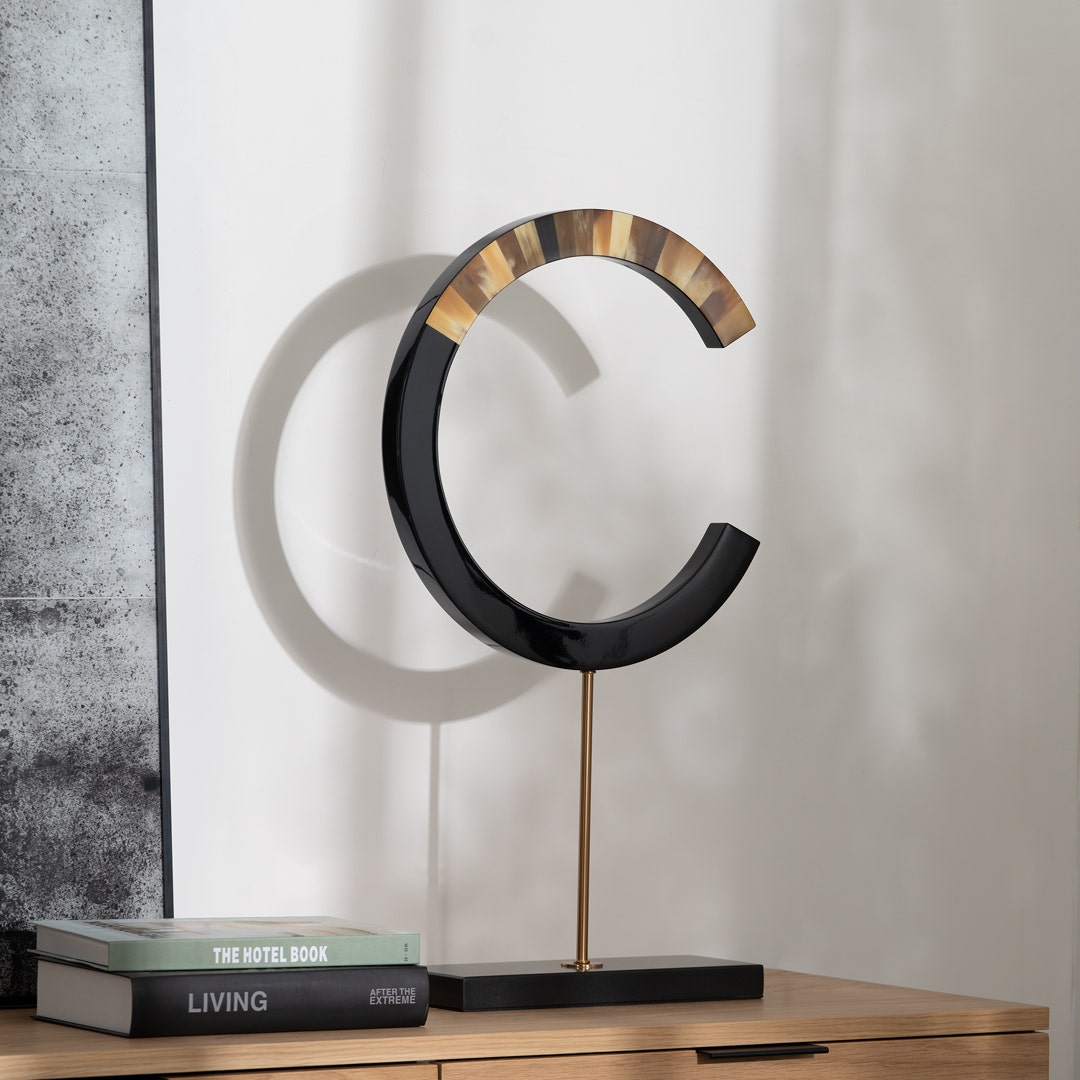 Hallien SS & Marble Decor Accent Gold