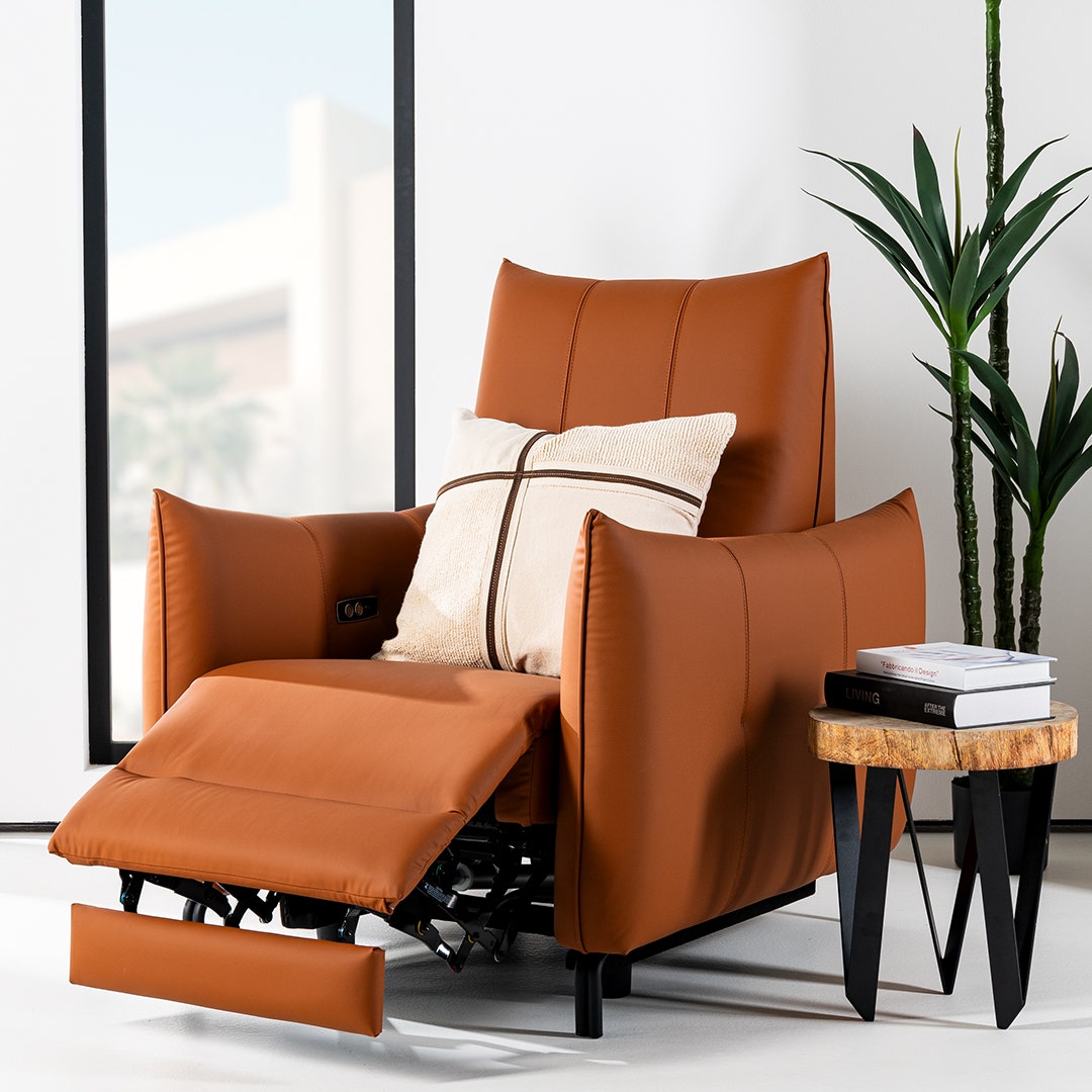 Kunal Recliner Brown
