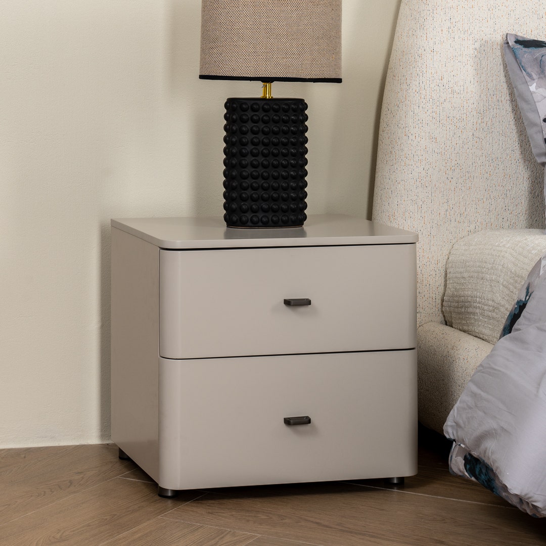Lozen Bedside Table Greige