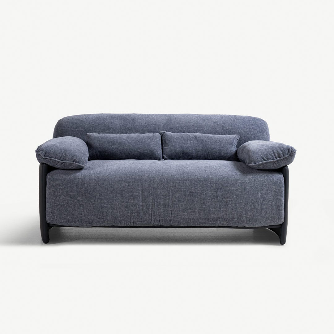 ألورا كنبة مقعدين – عاجي/أزرق (160 سم)