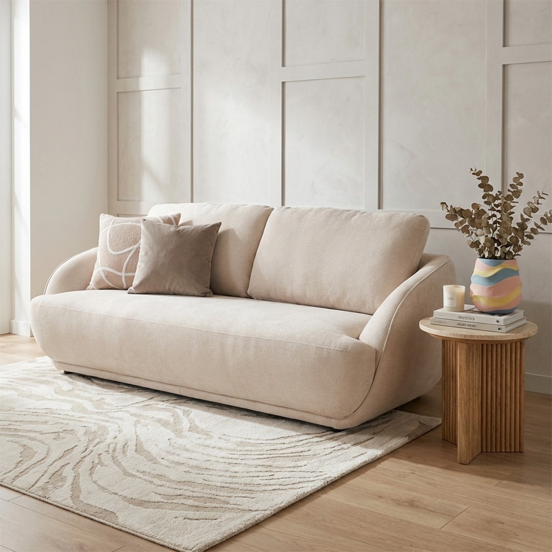 Elmira 3 Seater Sofa Beige