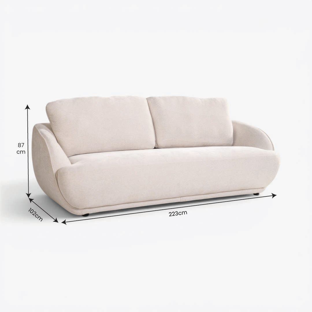 Elmira 3 Seater Sofa Beige