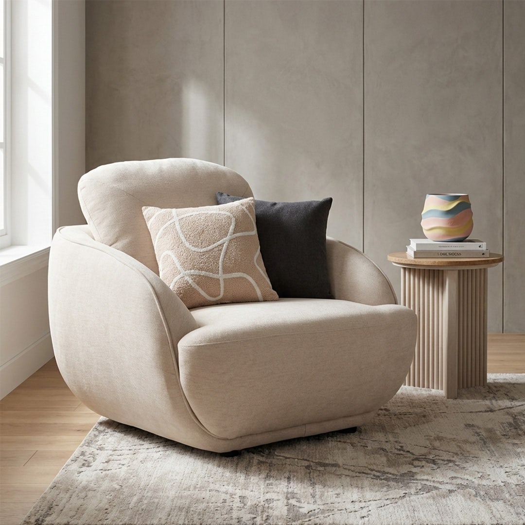 Elmira 1 Seater Sofa Beige