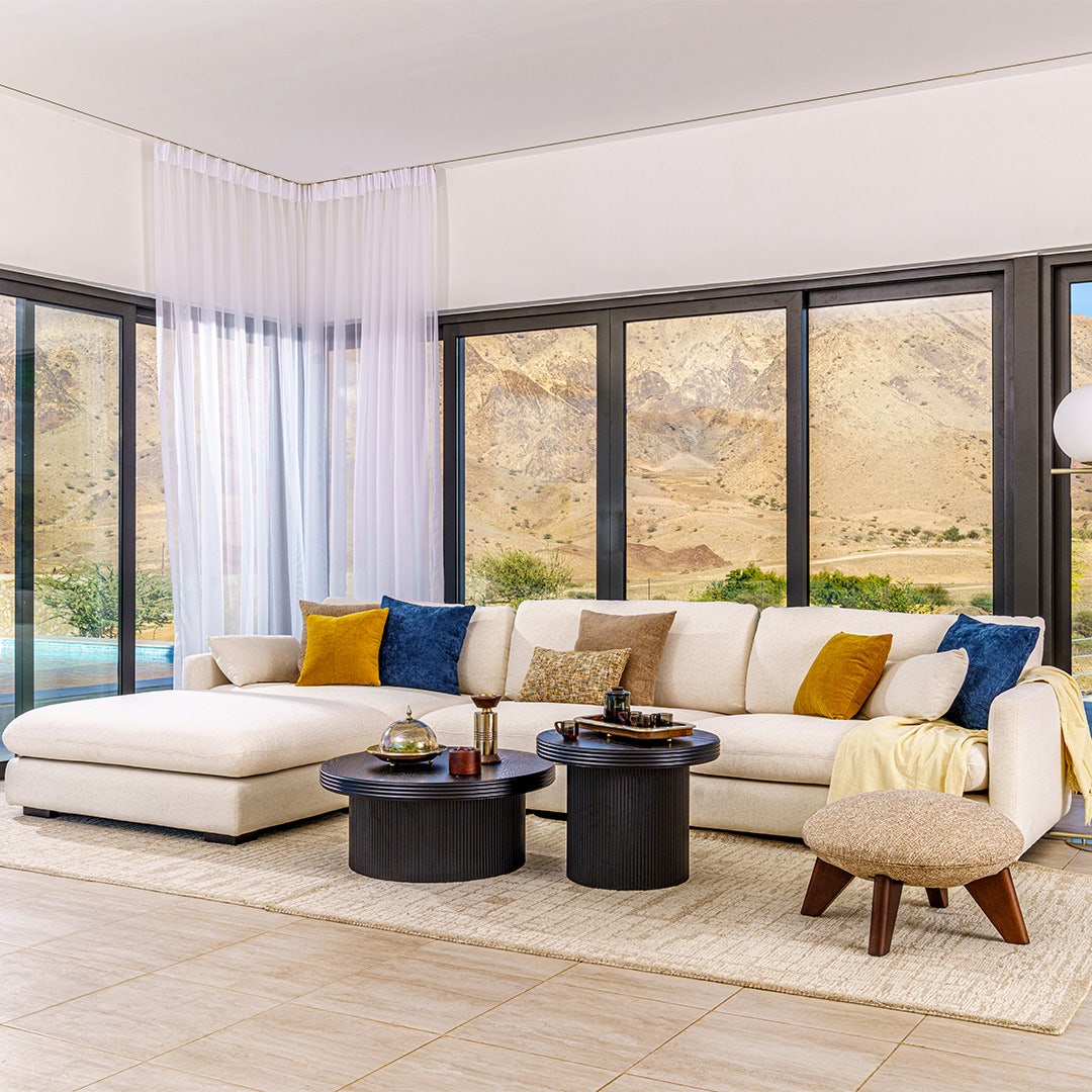 هالستون كنبة زاوية - كريمي