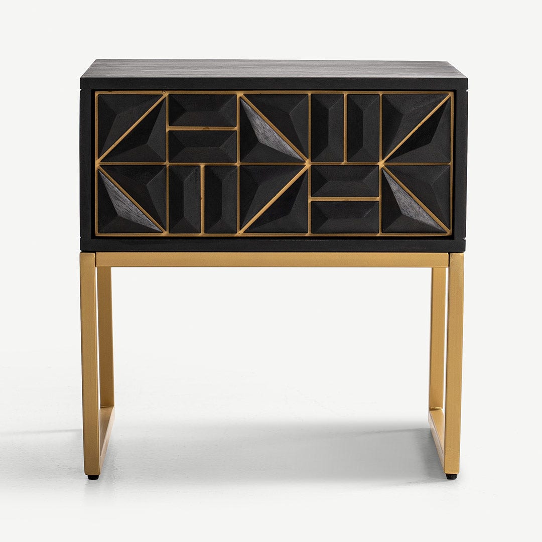 مايسا طاولة سرير - أسود