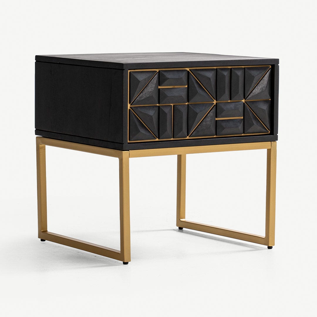 مايسا طاولة سرير - أسود