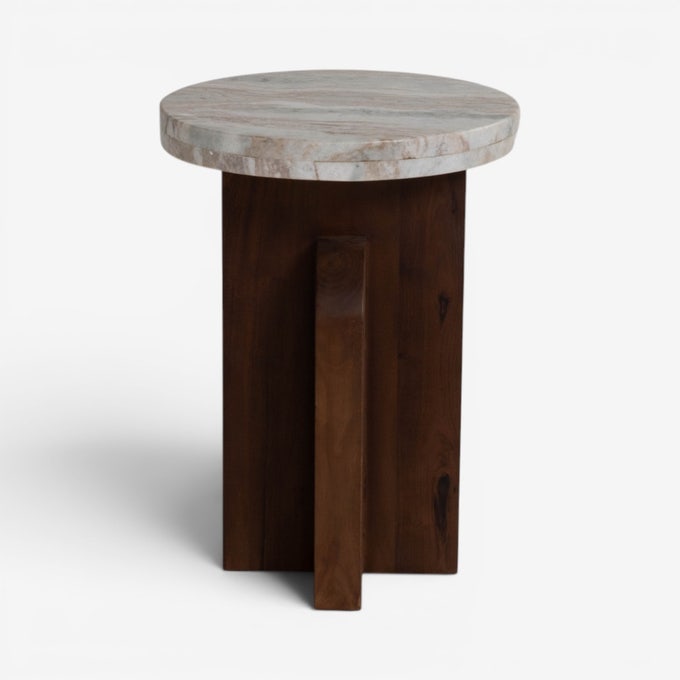 Evora Marble End Table Multi Color Evora Marble End Table Multi Color
