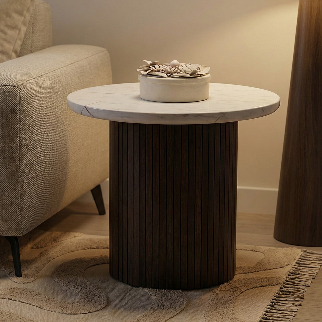 Yulan End Table White