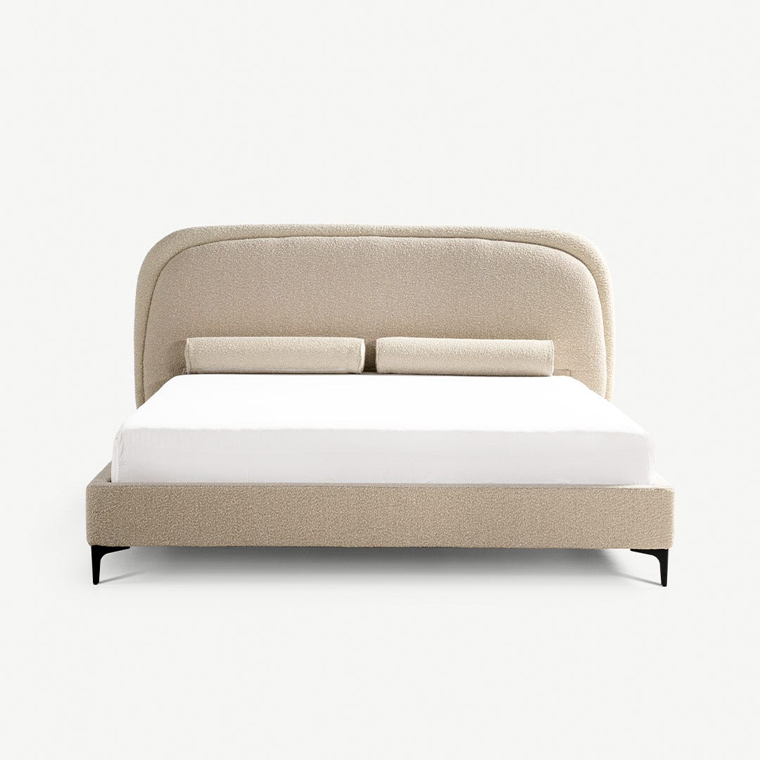 Allena King Bed 180x200cm Ivory