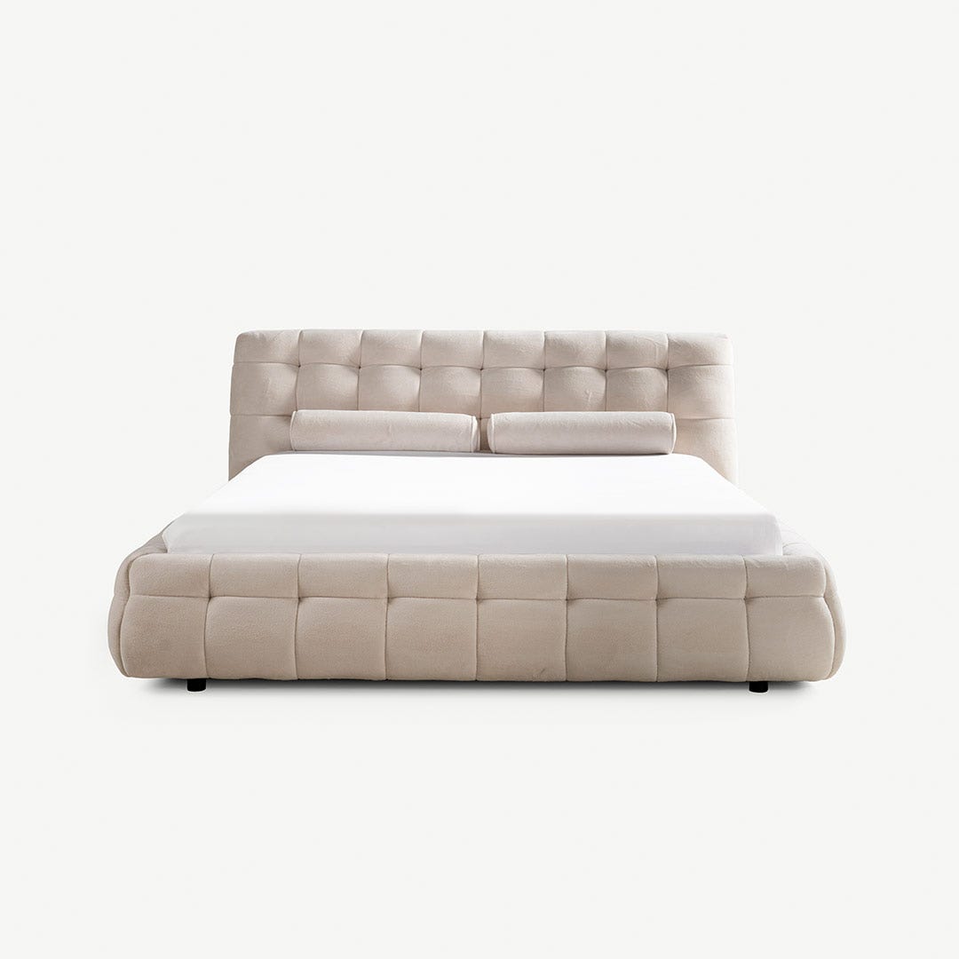 Brasilia King Bed 180x200cm Beige