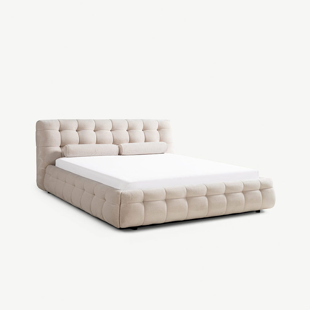 Brasilia King Bed 180x200cm Beige