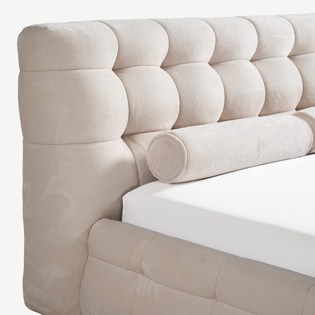 Brasilia King Bed 180x200cm Beige