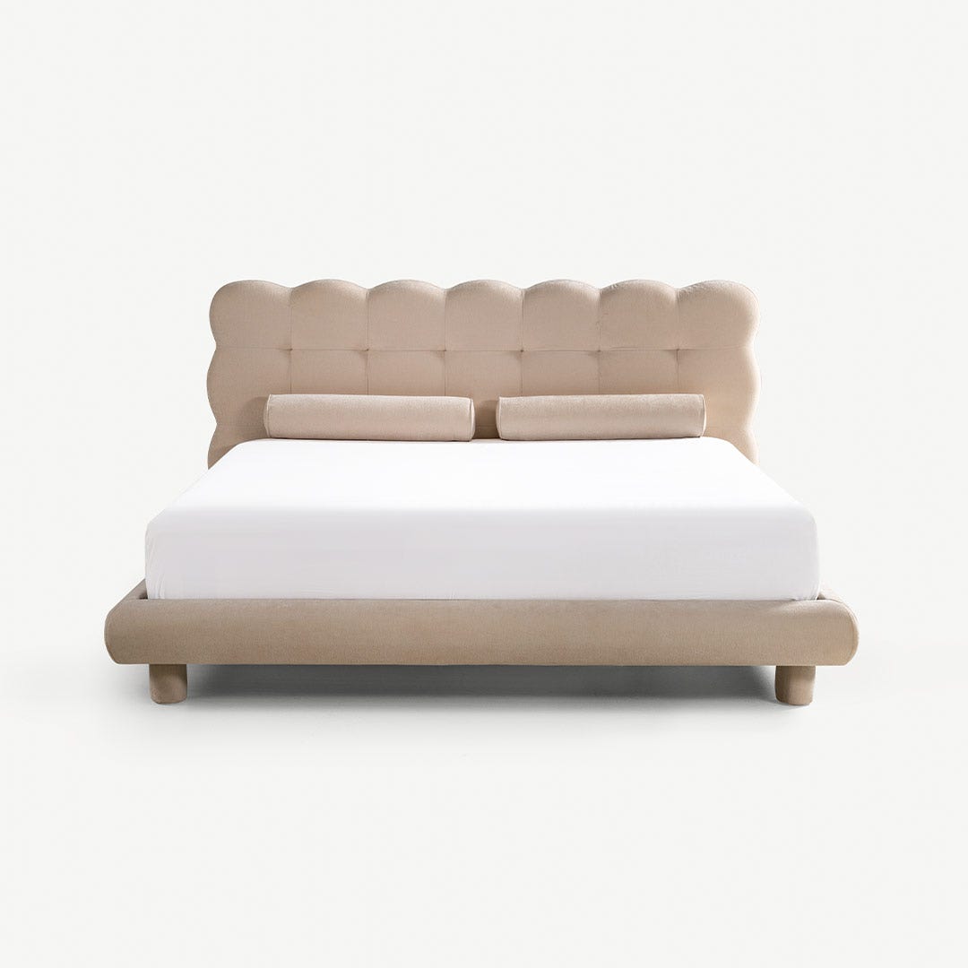 Venetto King Bed 180x200cm Beige