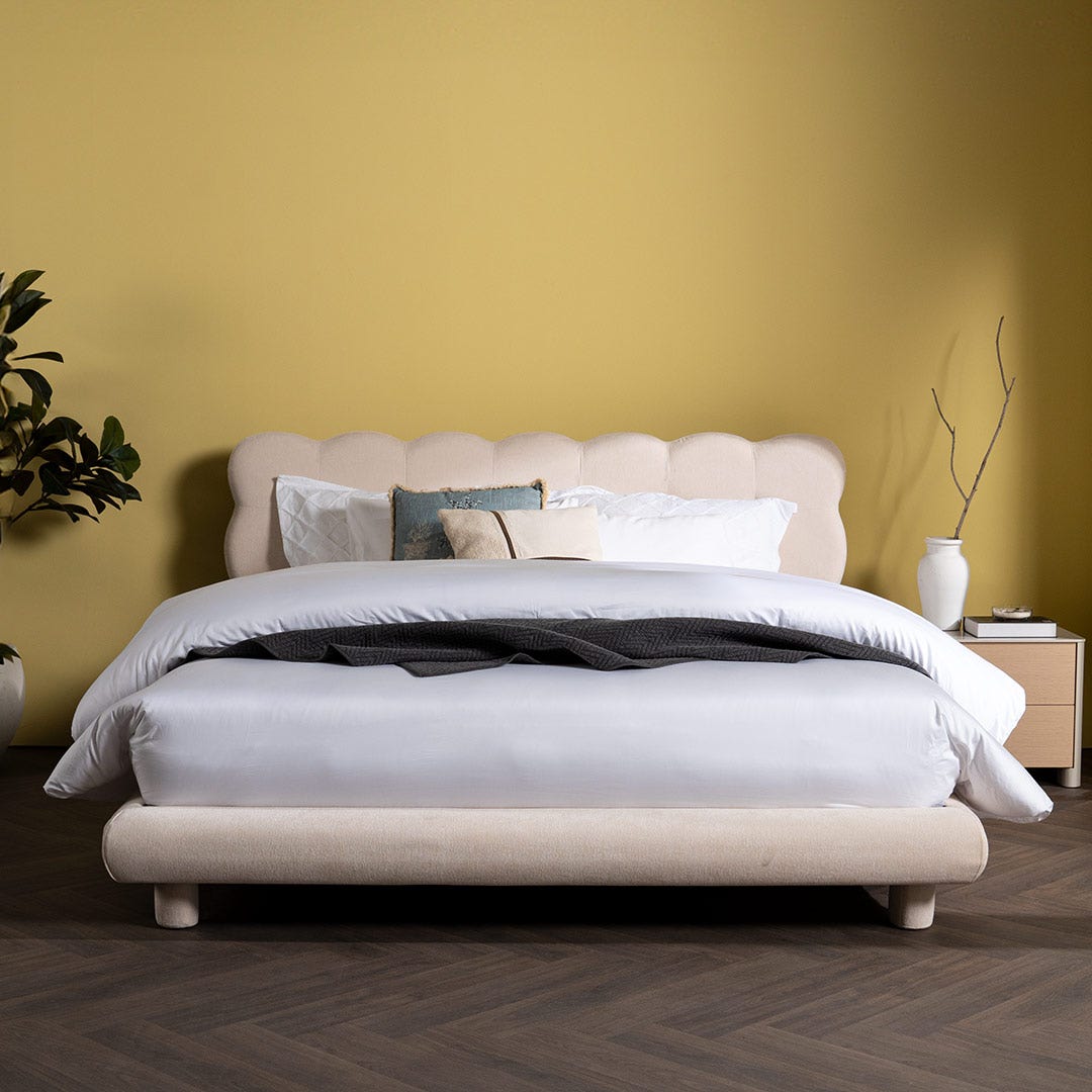 Venetto King Bed 180x200cm Beige