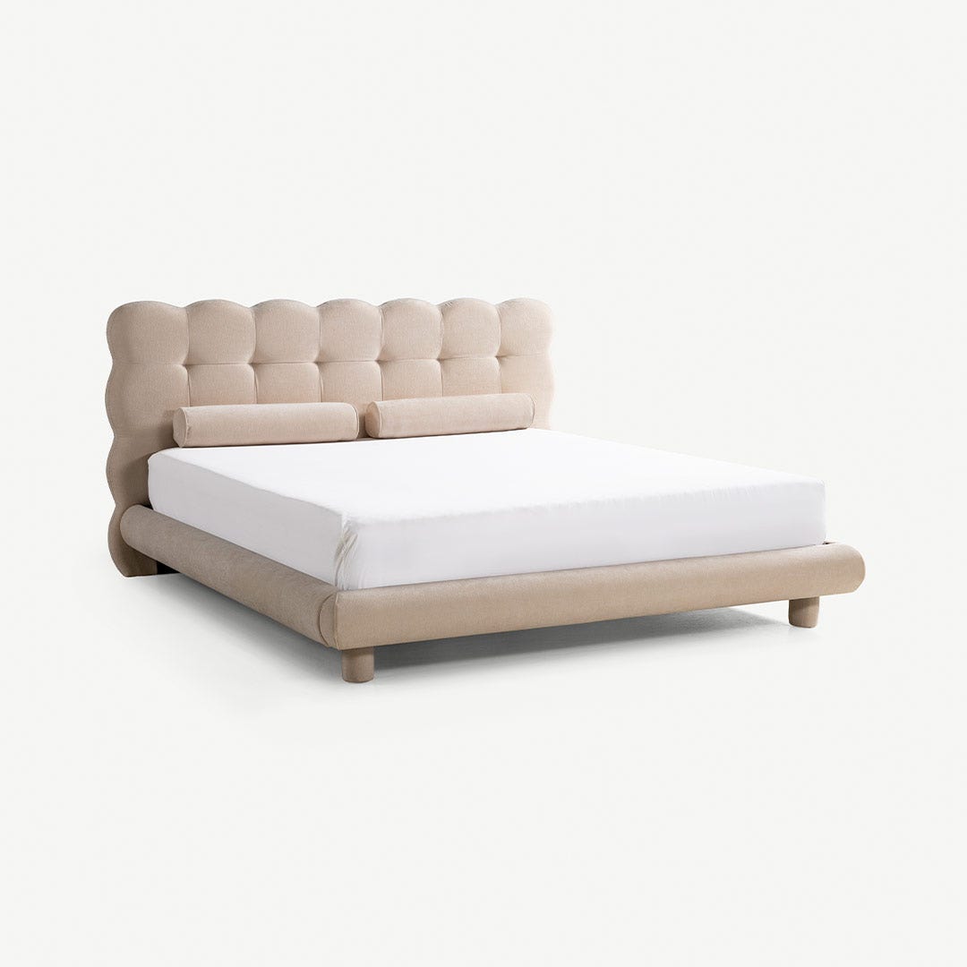 Venetto King Bed 180x200cm Beige
