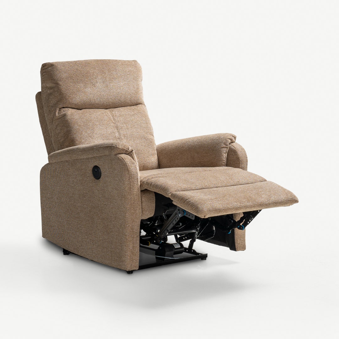 Loren Power Recliner Ecru