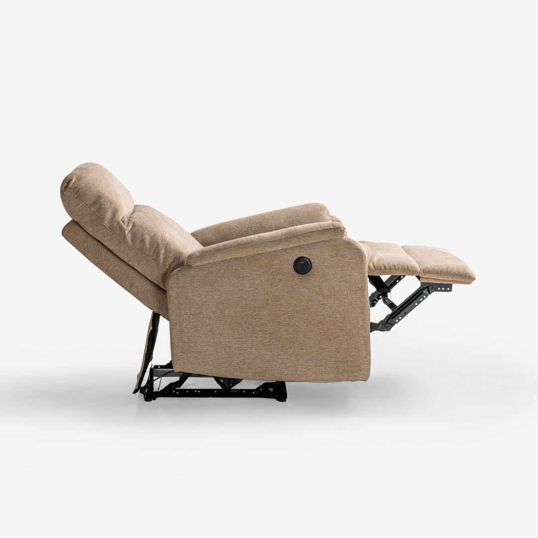 Loren Power Recliner Ecru