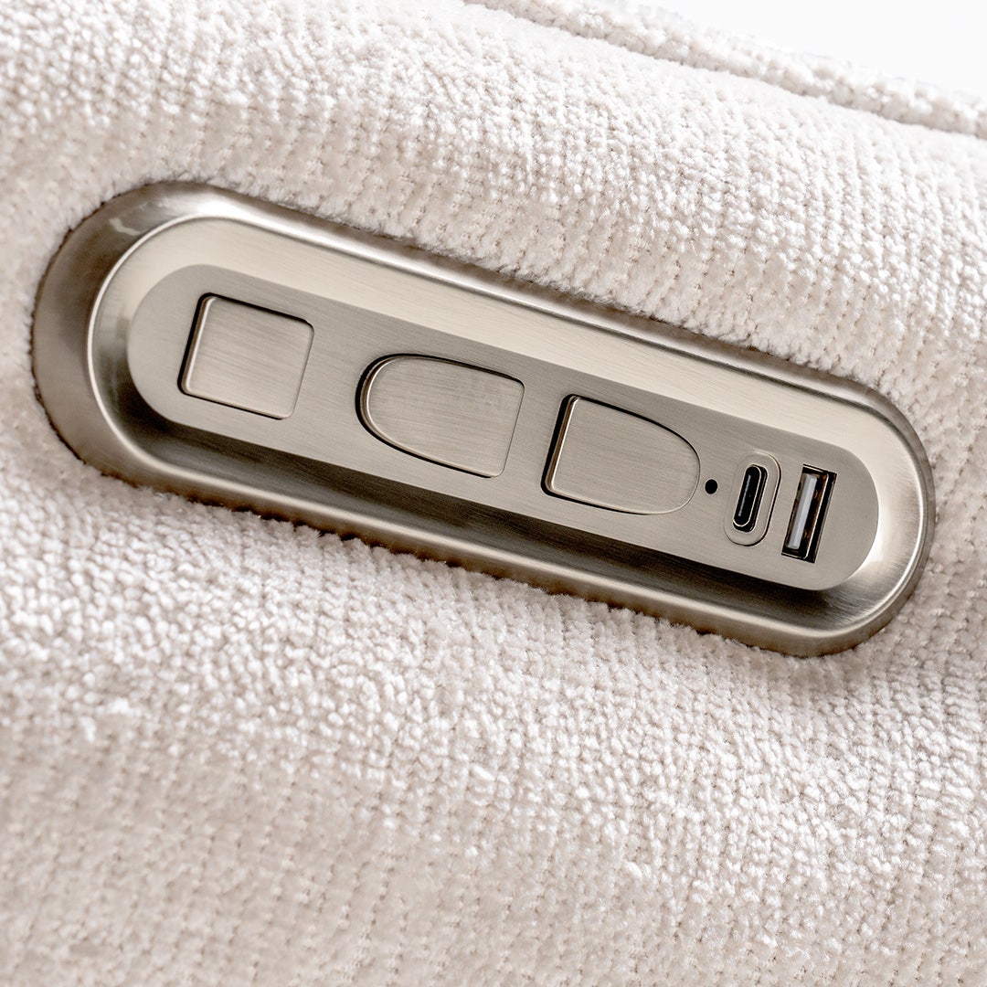 Renali Massage swivel Recliner Greige