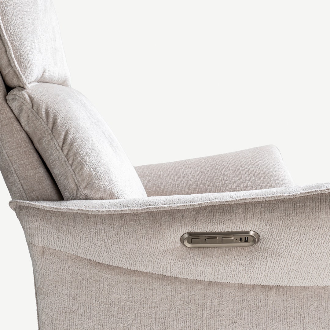 Renali Massage swivel Recliner Greige