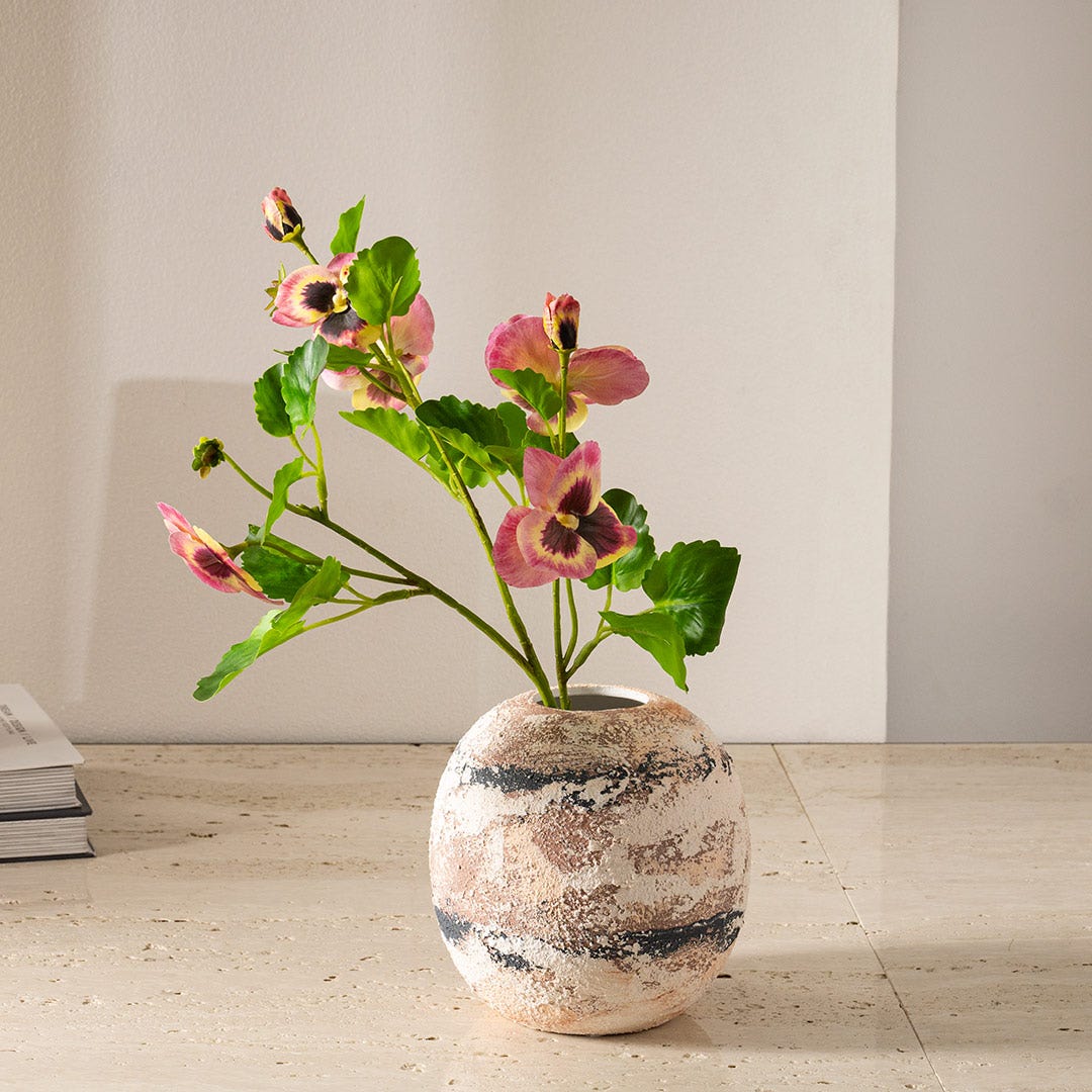 Cemele Sphere Hand-Painted Decor Vase