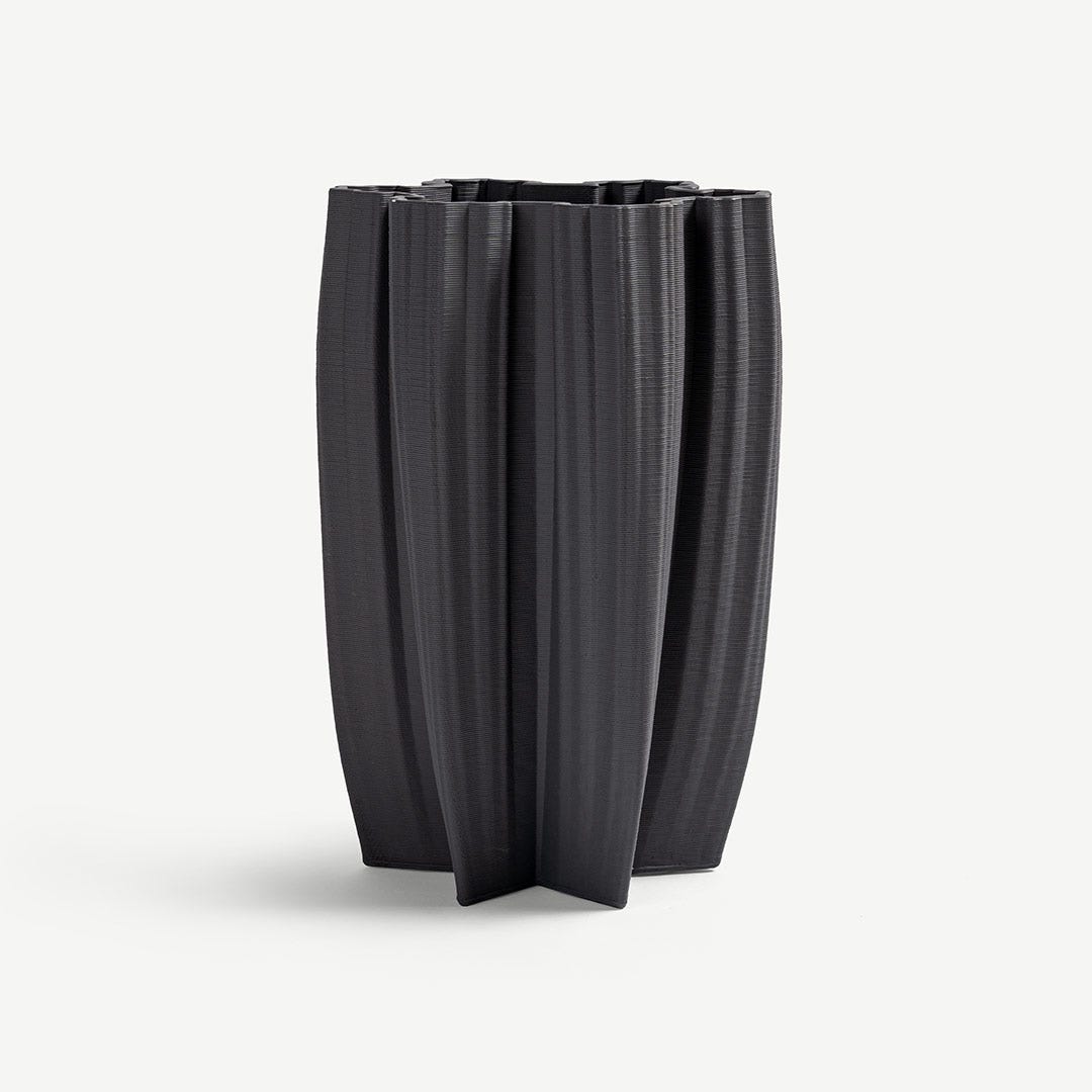 Calliope 3D Printed Decor Vase -Black