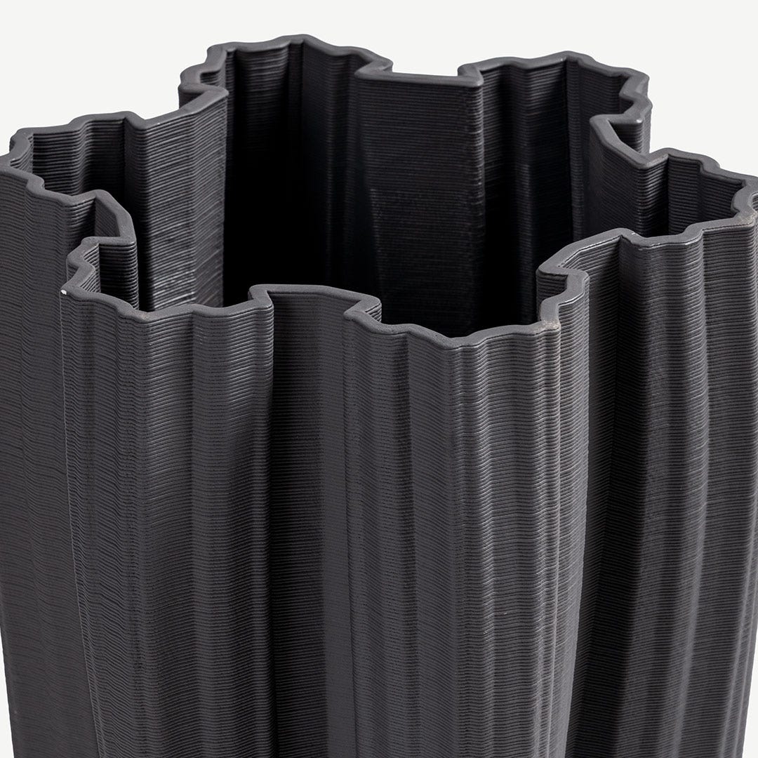 Calliope 3D Printed Decor Vase -Black