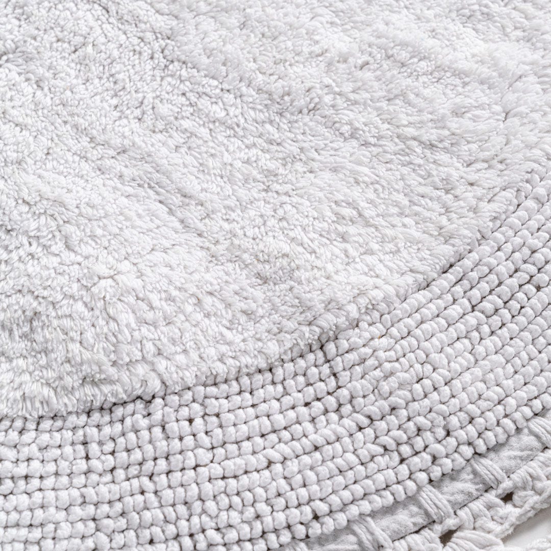Lomera Tufted Bath Mat White -65x65cm