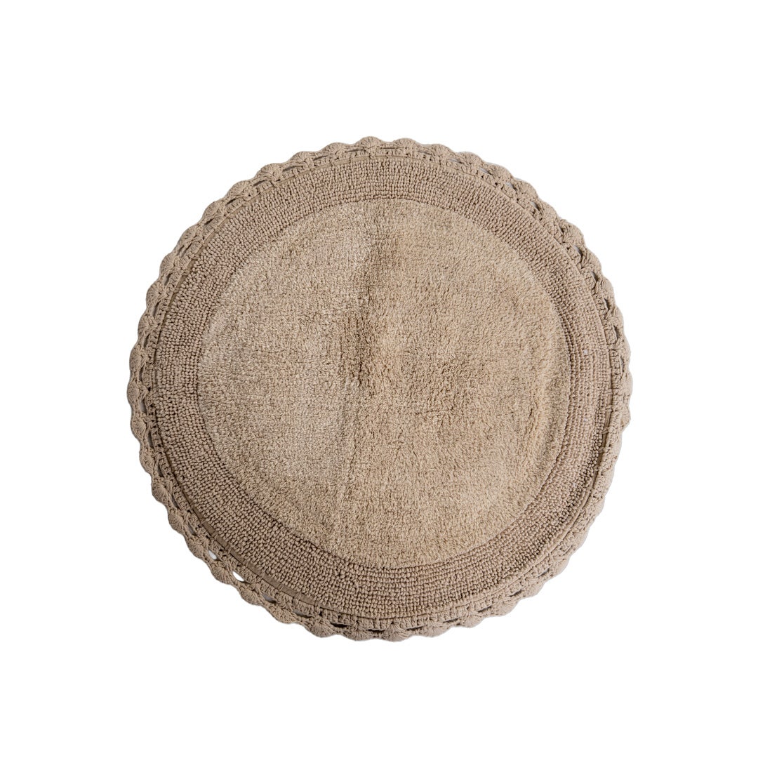 Lomera Tufted Bathmat Beige -65x65cm