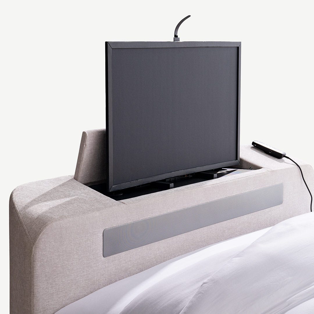 Niles Media TV Bed Ivory