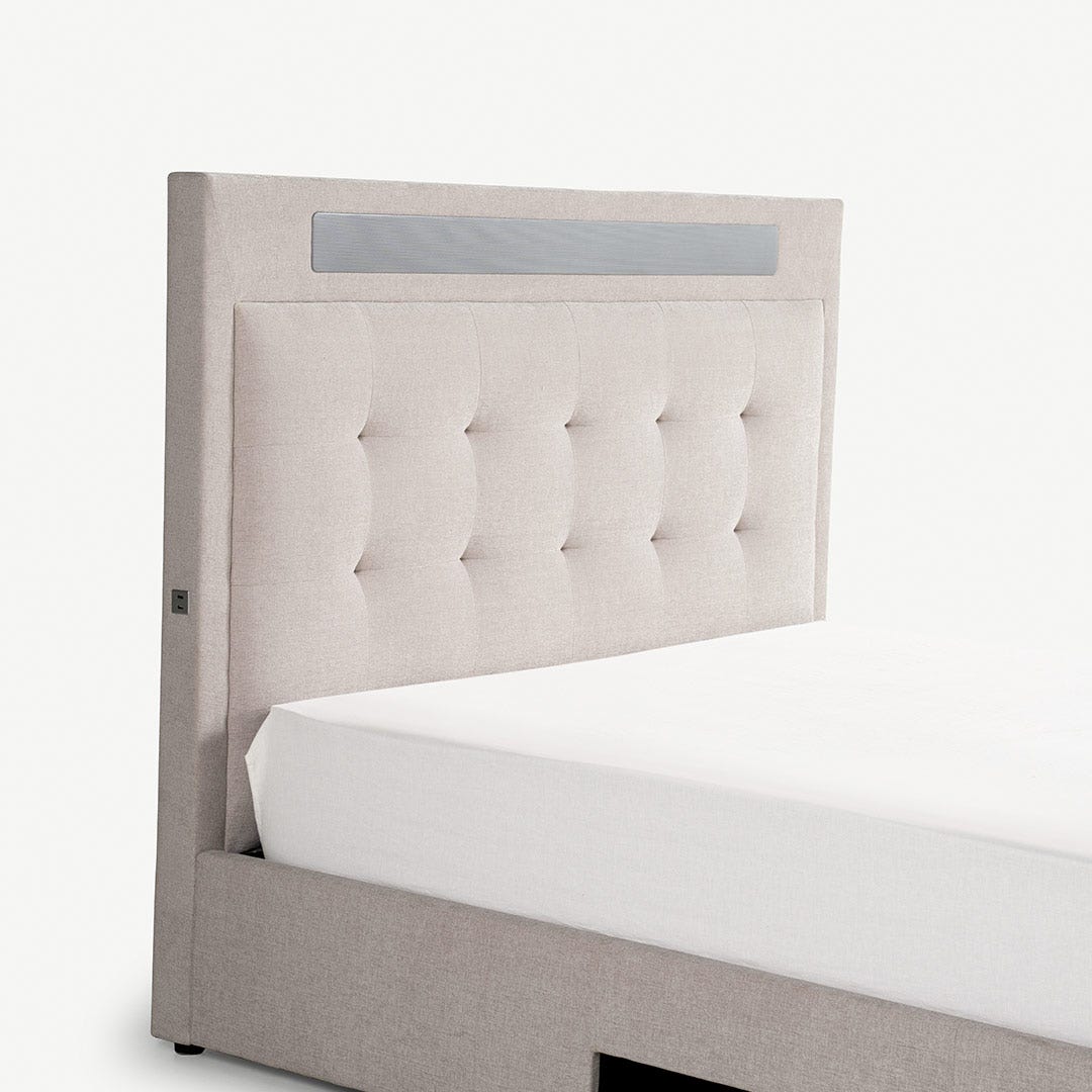 Niles Media TV Bed Ivory