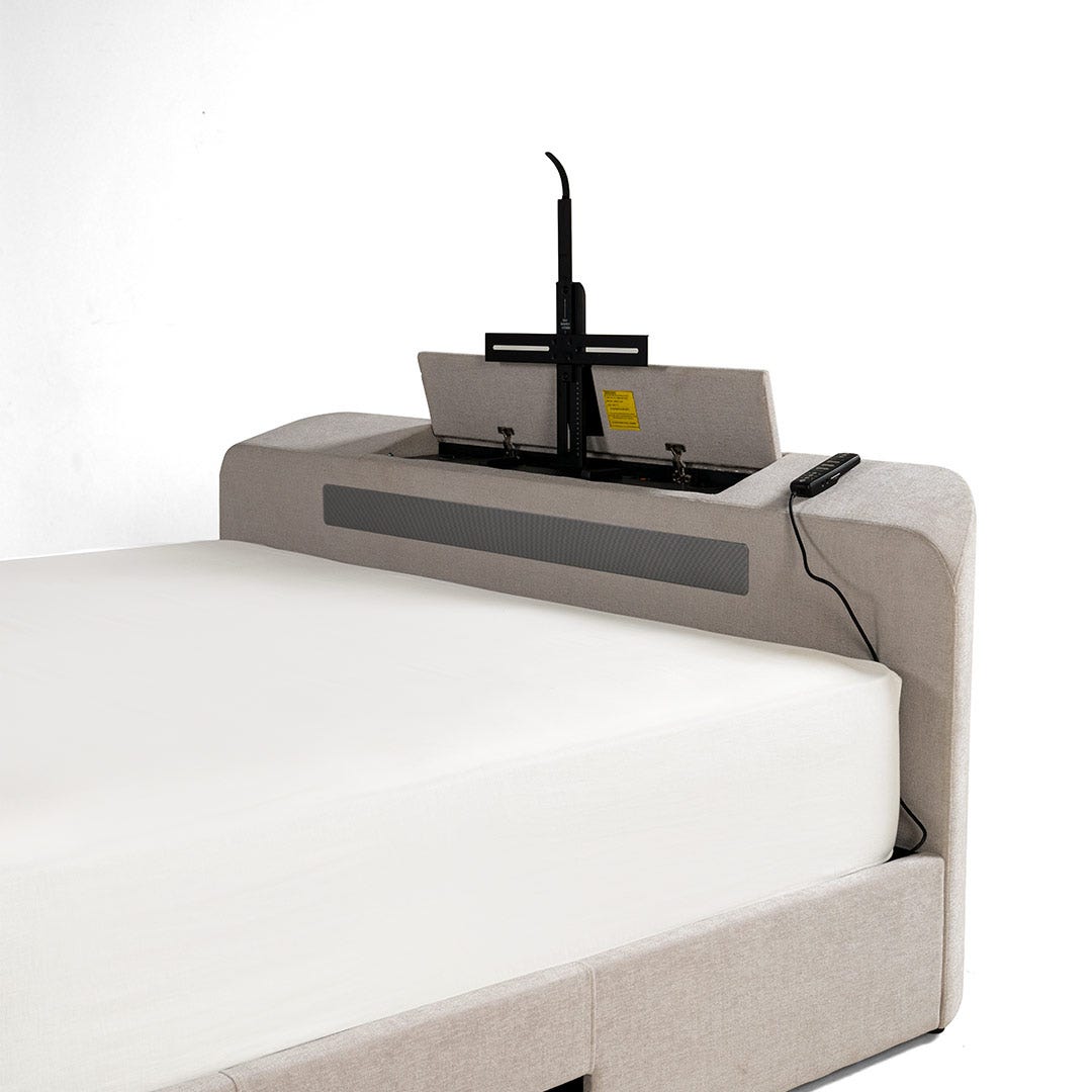 Niles Media TV Bed Ivory