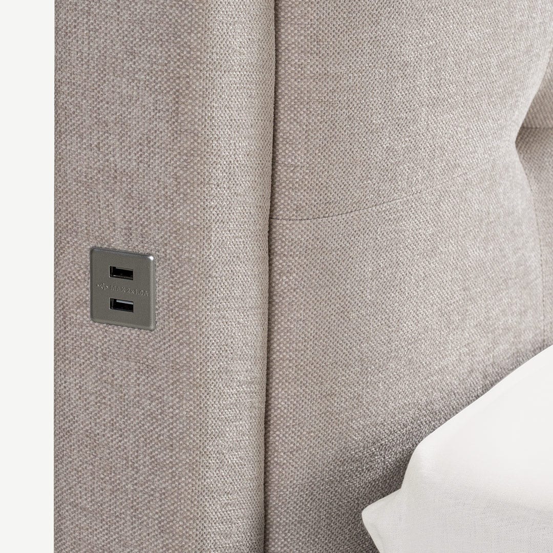 Niles Media TV Bed Ivory