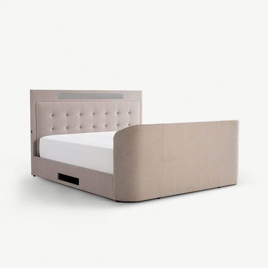 Niles Media TV Bed Ivory