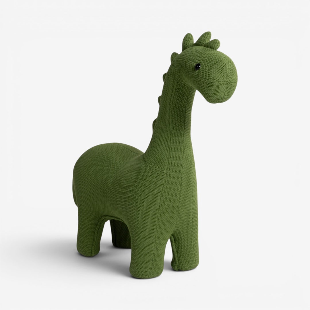 Dino Kids Ottoman Green