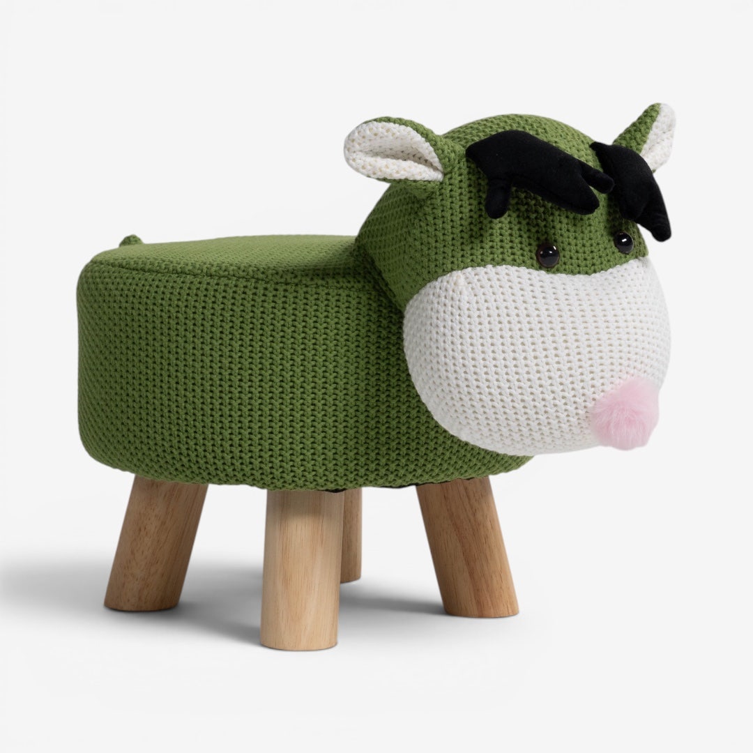 Fawn Kids Ottoman Green
