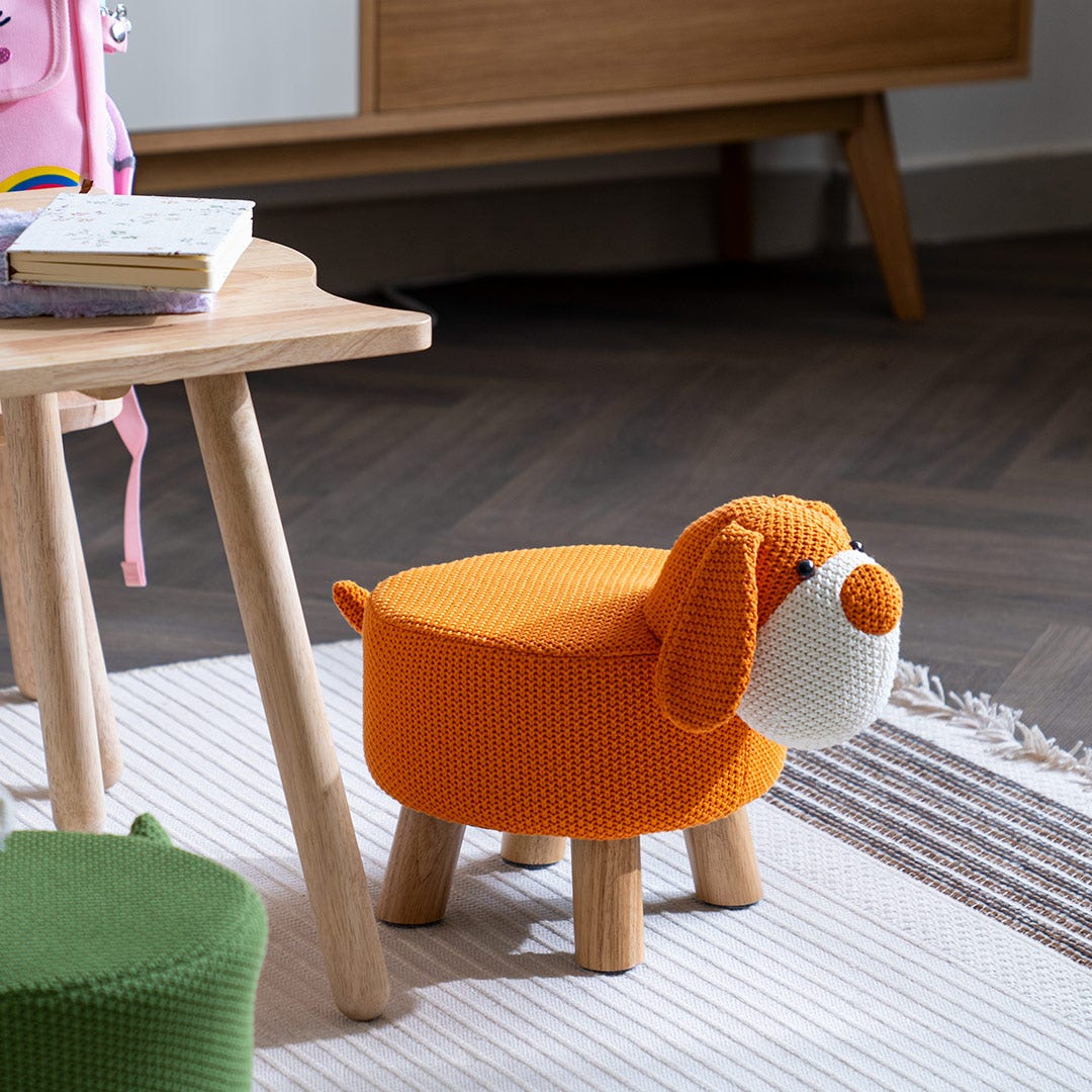 Rubble kids Ottoman Orange