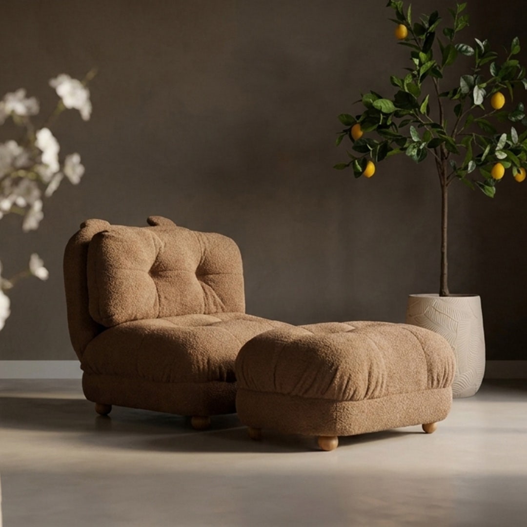 Fred Kids Lounge Chair Brown