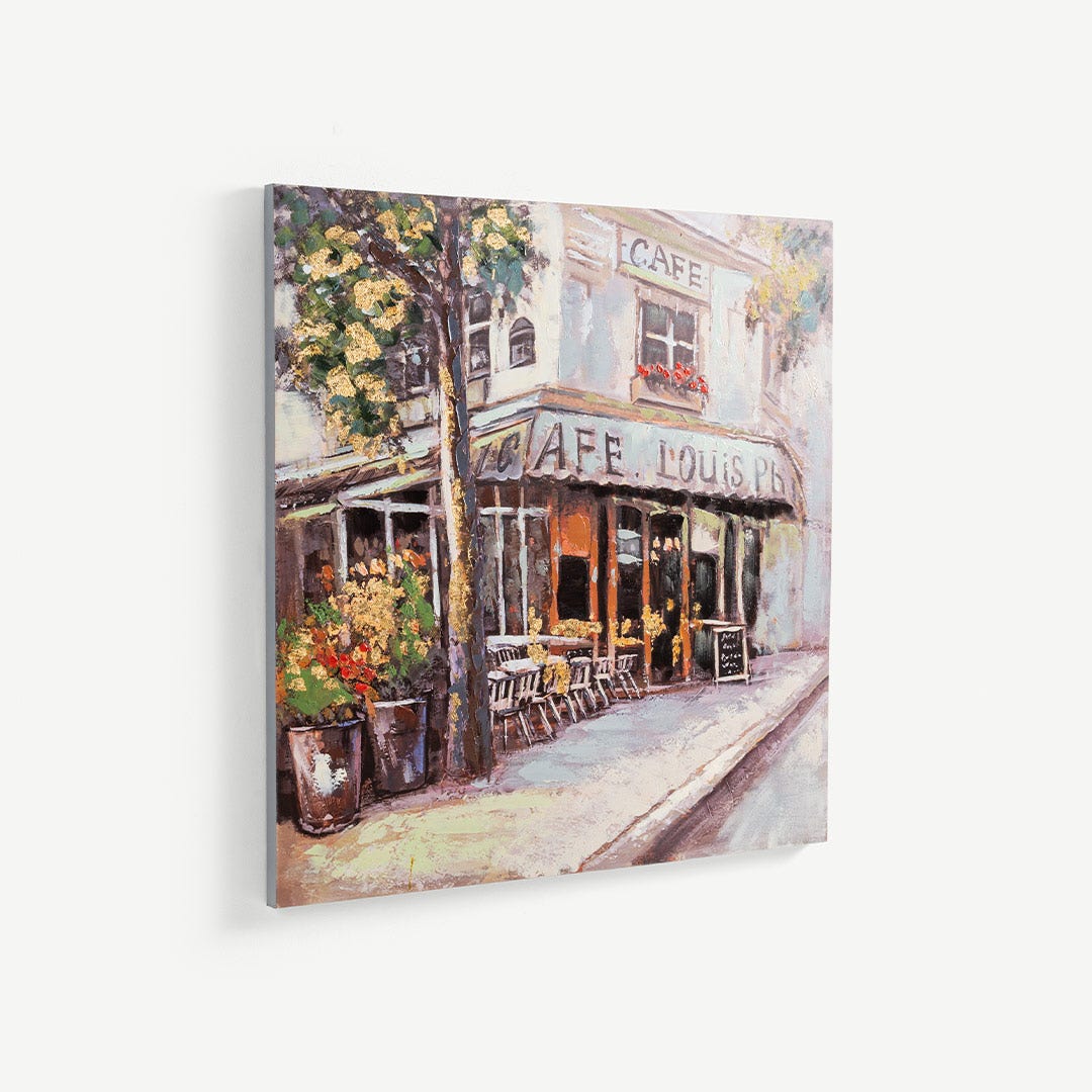 Café Louis Hand Painted Wall Art