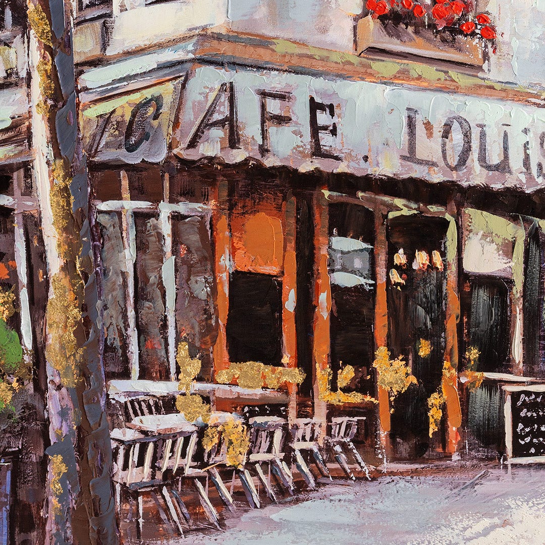Café Louis Hand Painted Wall Art