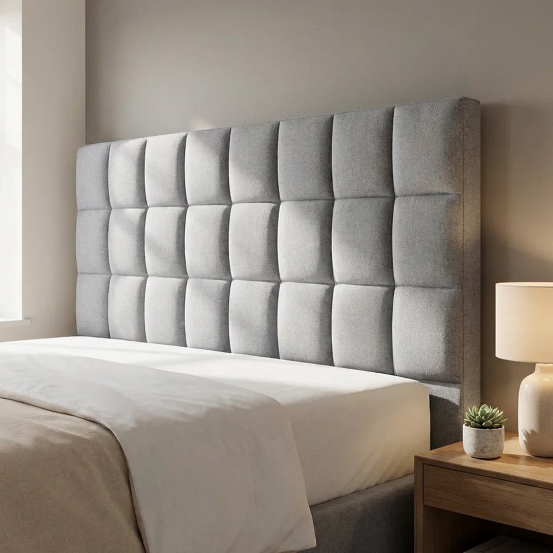Yeema Square Headboard 180x200cm Grey