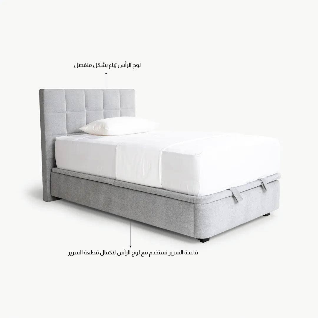 Yeema Hydraulic Bed Base 120x200cm Grey