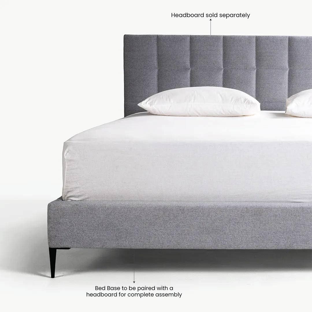 Yeema Static Bed Base 120x200cm Grey