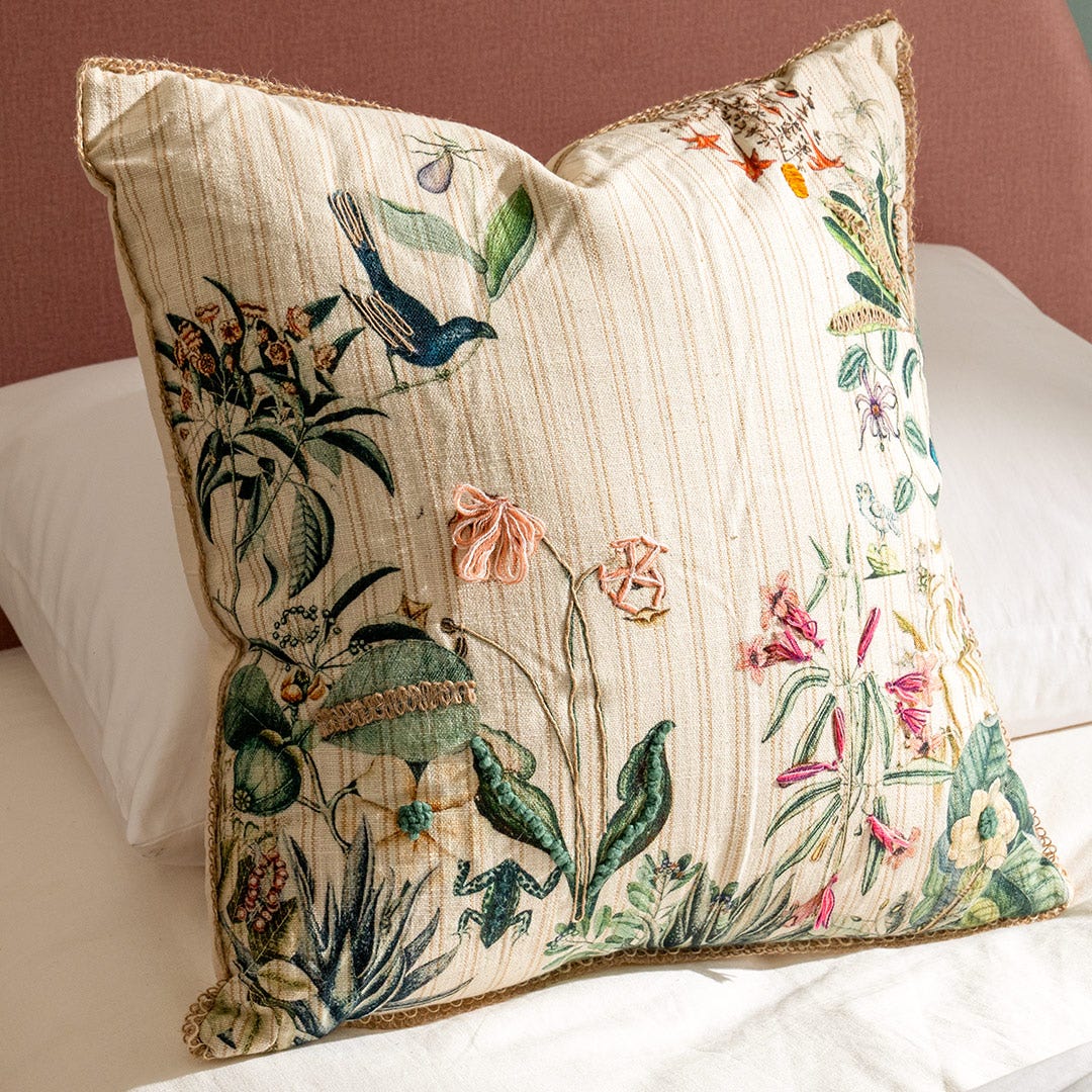 Elia Embroidered Cushion -50x50cm
