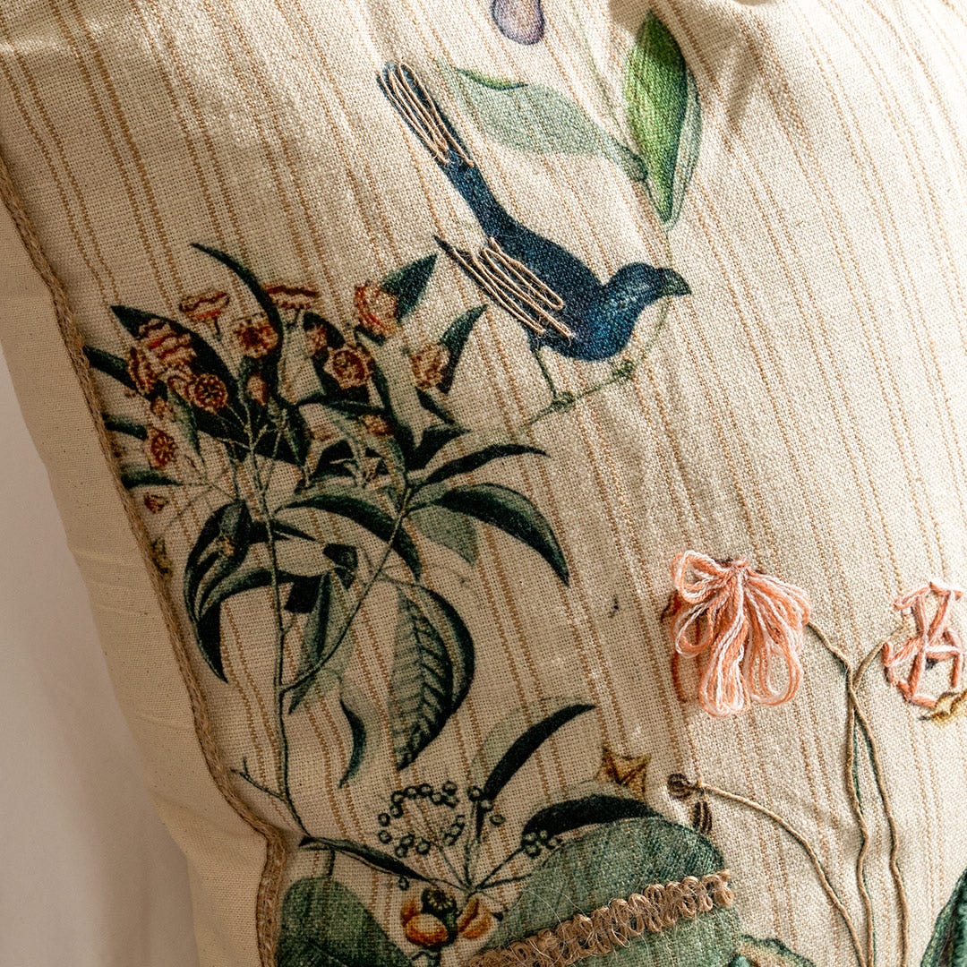 Elia Embroidered Cushion -50x50cm