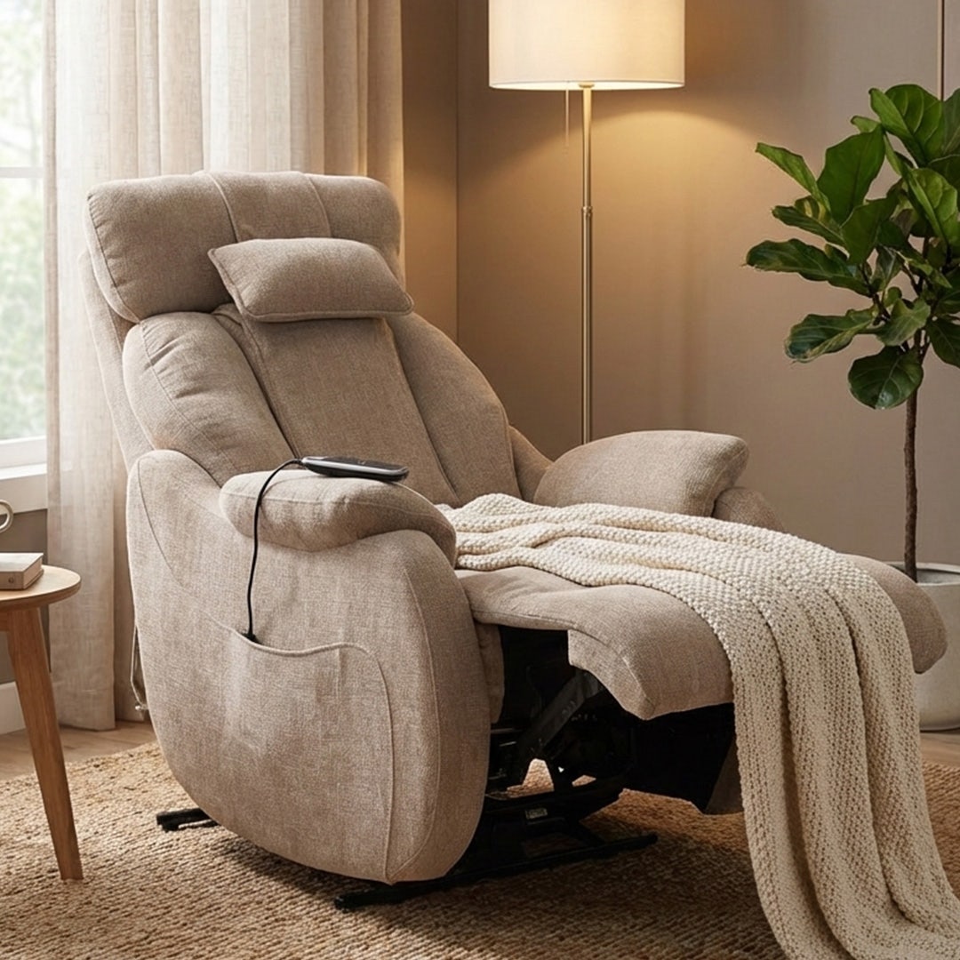 Auburn Power Recliner Ecru