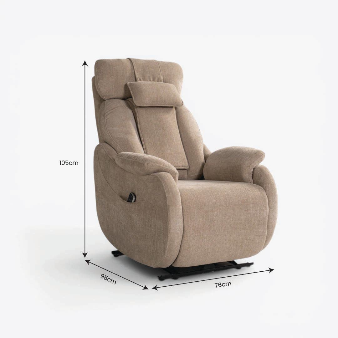 Auburn Power Recliner Ecru