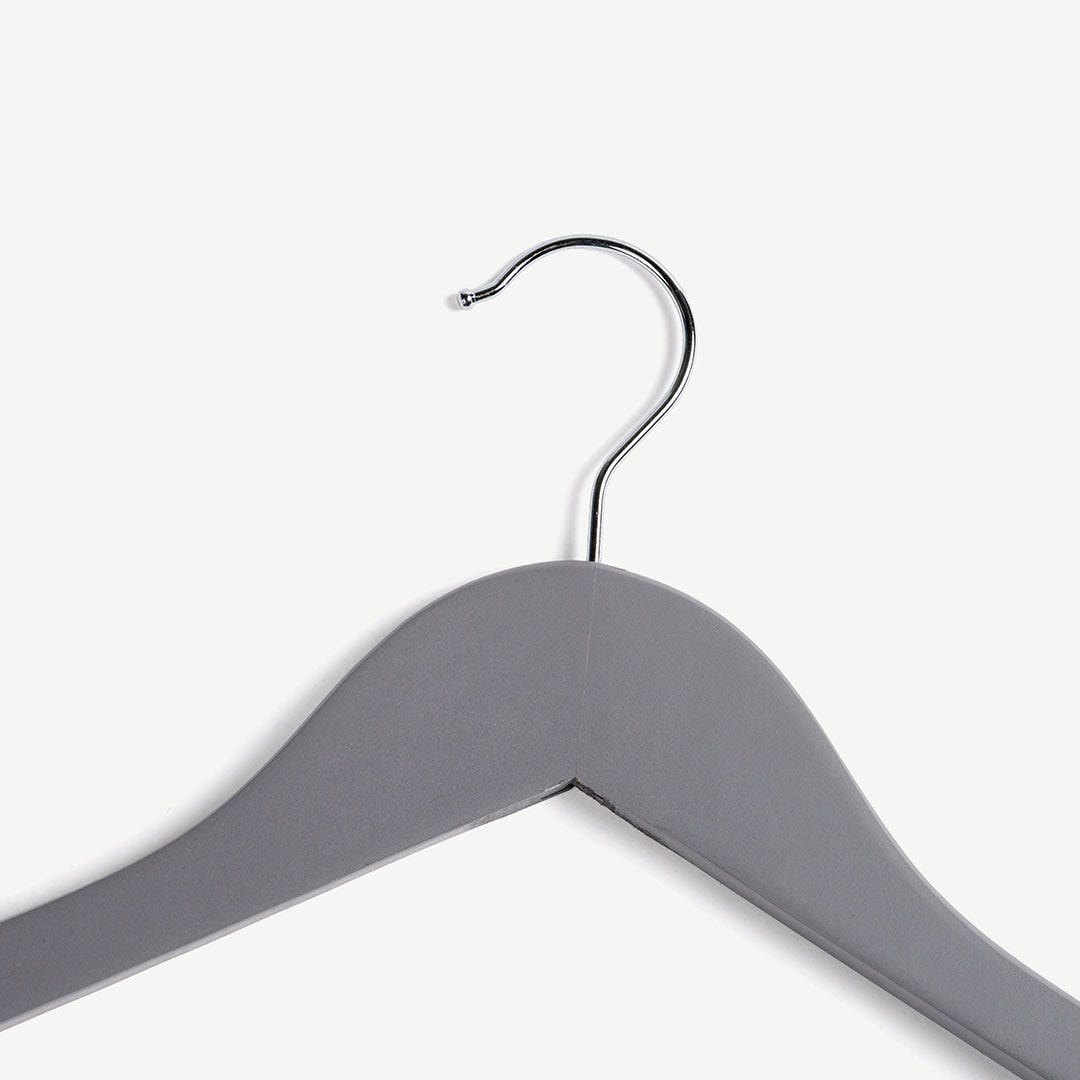 Madlien Wooden Hanger Set of 4pcs -Grey