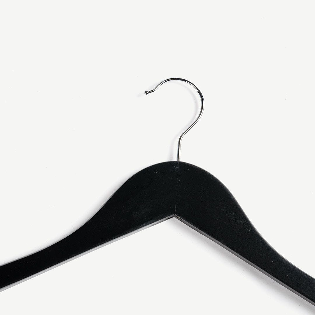 Madlien Wooden Hanger Set of 4pcs -Black