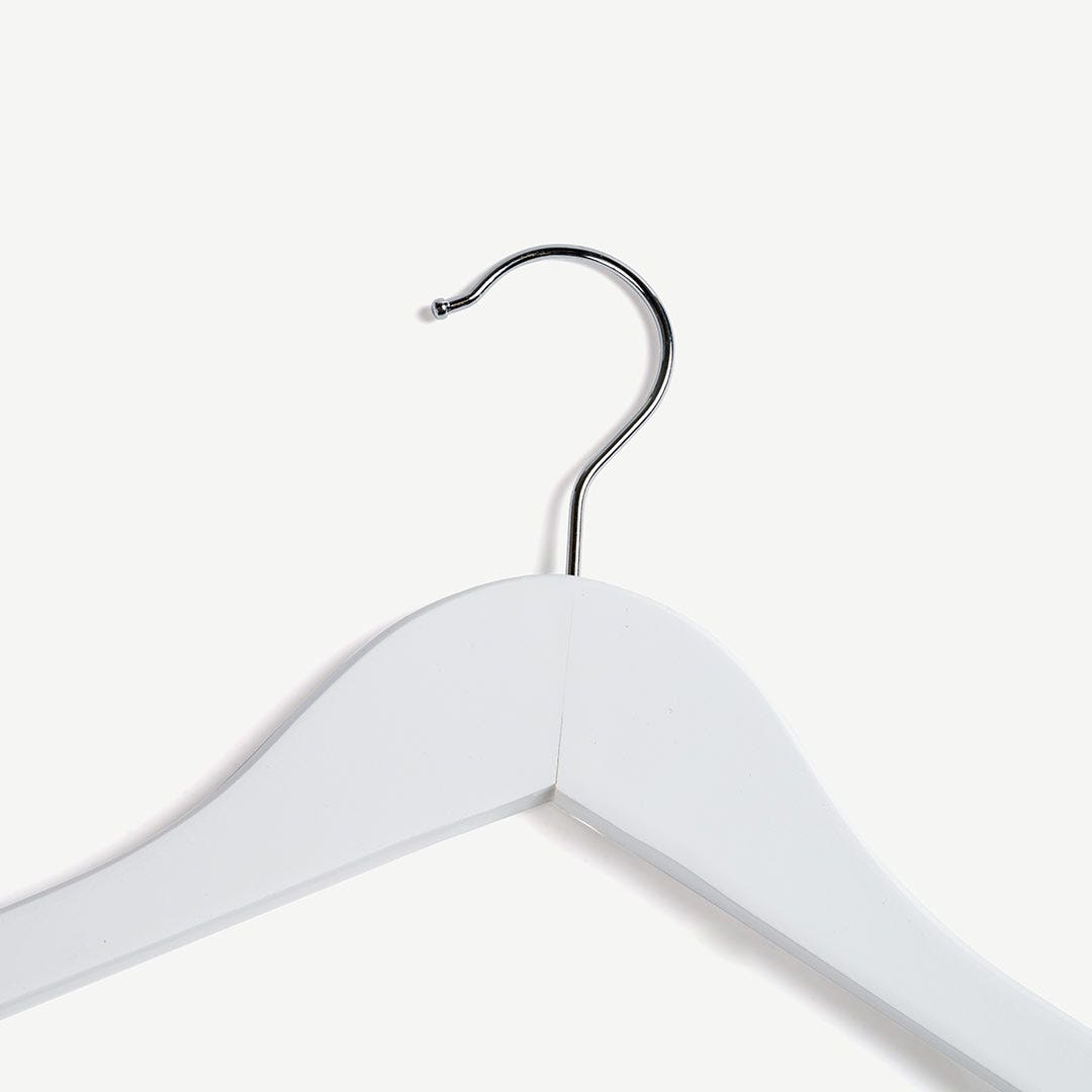 Madlien Wooden Hanger Set of 4pcs -White